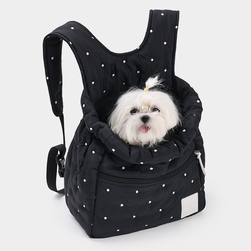 Star Dot Quilted Pet Front Backpack