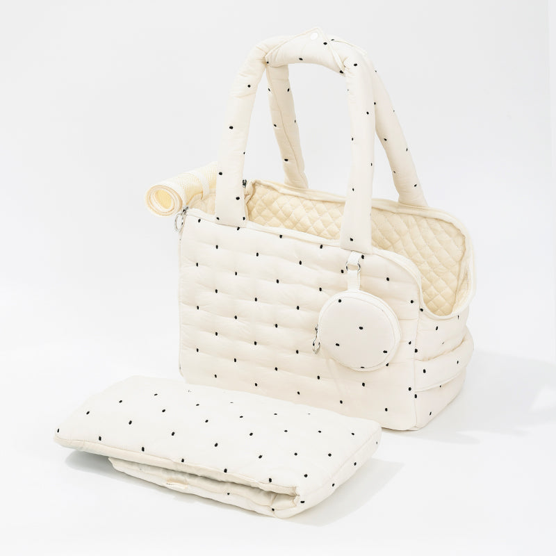 Star Dot Quilted Pet Shoulder Bag
