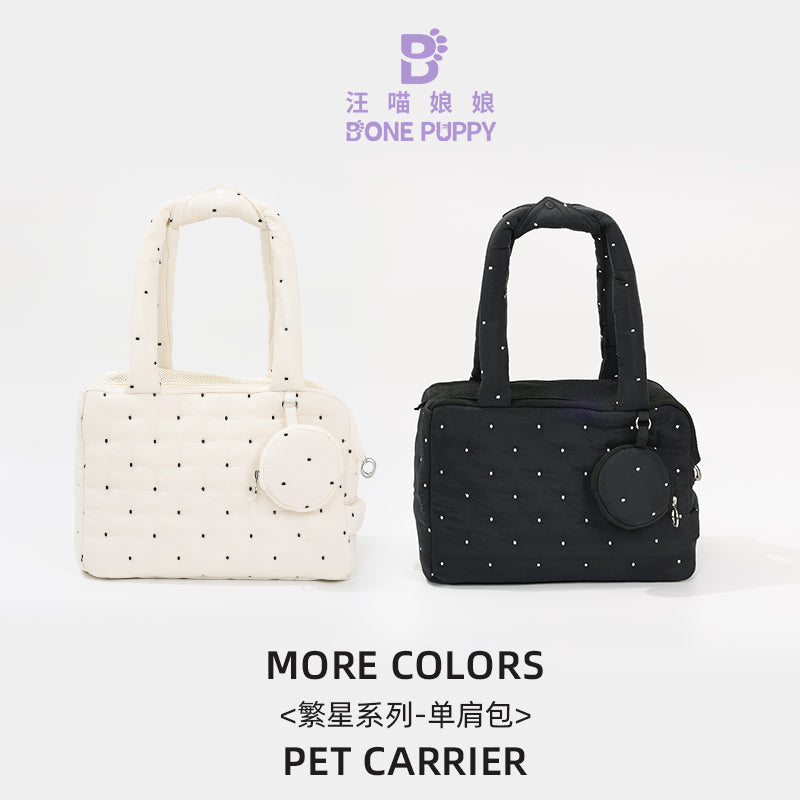 Star Dot Quilted Pet Shoulder Bag