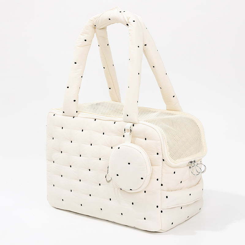 Star Dot Quilted Pet Shoulder Bag