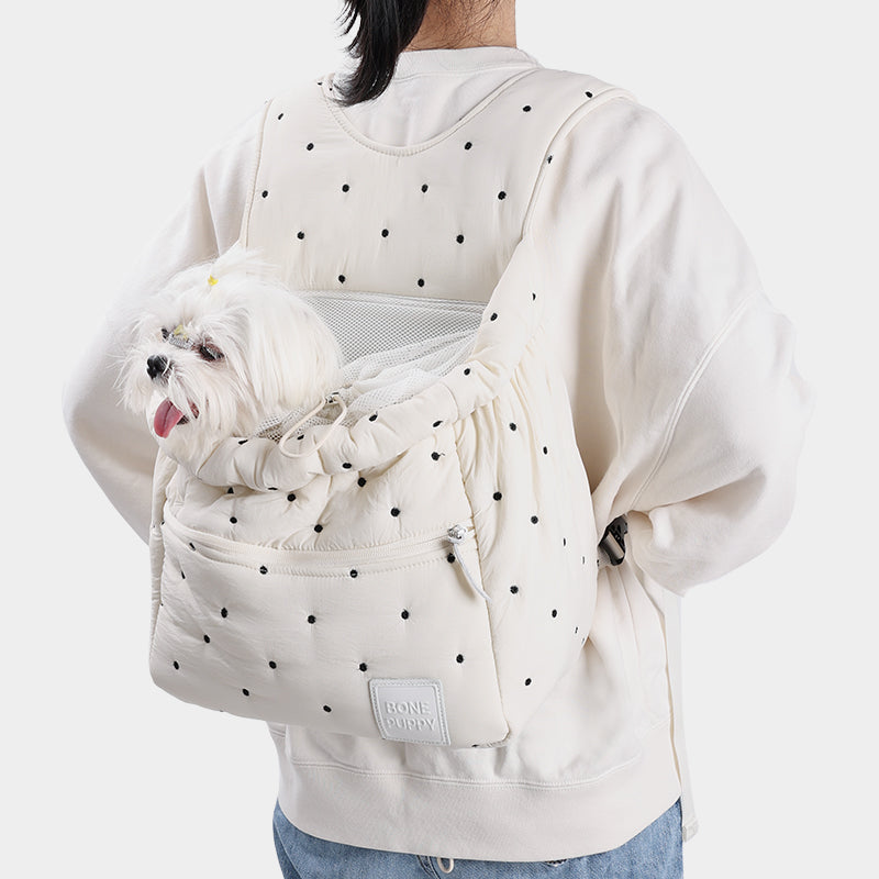 Star Dot Quilted Pet Front Backpack