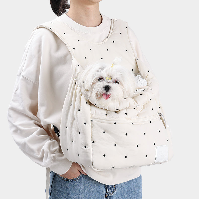 Star Dot Quilted Pet Front Backpack