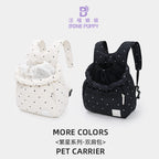 Star Dot Quilted Pet Front Backpack